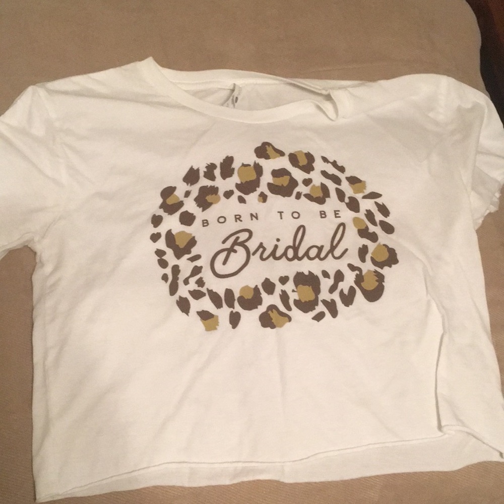 Born to be bridal crop top